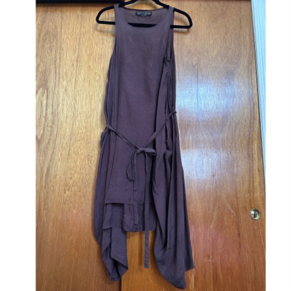 VINTAGE ALLSAINTS SILK HIGH-LOW SLEEVELESS SUMMER DRESS